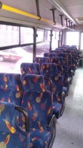Interiores autobús para transporte